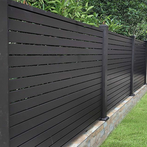 linyuanwai Modern design modular fence aluminum metal horizontal yard privacy slat fence panels outdoor garden fence