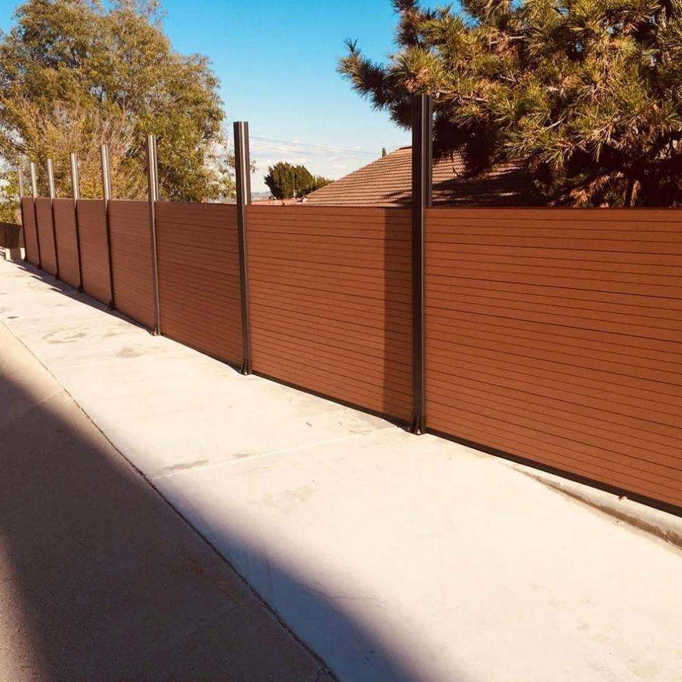 Factory fence set compound garden outdoor modern wood plastic wpc fence panel