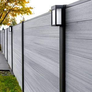 Linyuanwai wholesale UV resistance privacy safety fence panels wood plastic composite wpc garden fence