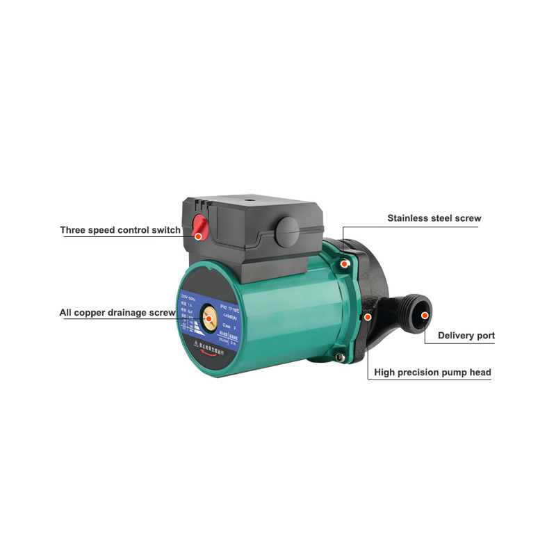 Hot Sale 165W Shielded Pump Noiseless Small Boiler Underfloor Heating Circulating Water Pump Low Temperature Coolant Hot Water