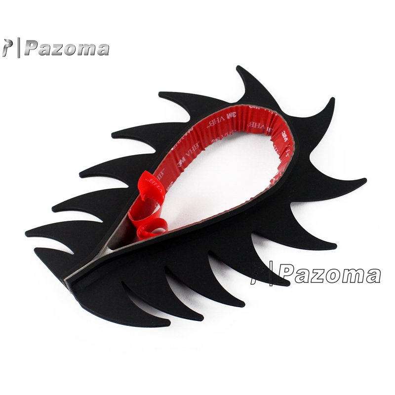 Reflective Decals Spikes Saw Strip Motorcycle Accessories Decoration Motorbike Helmet Mohawks Spikes Rubber Sticker