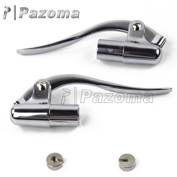 Tech Inverted Chopper Bobber Handlebar Bar End Control Lever Chrome Brake Clutch Lever for Motorcycle