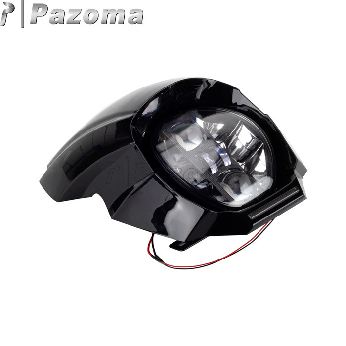 Headlight Fairing Cover With Integrated LED White Running Lights For Harley Davidson Softail Breakout 2018-2022