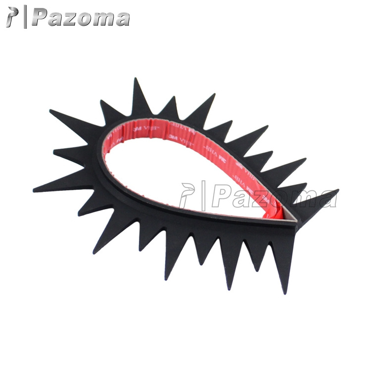 Pazoma Rubber Black Uneven Style Motorcycle Helmet Mohawks 3M Stick On Dirt Bike Helmet