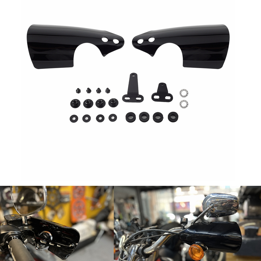 For Harley Softail Low Rider S FXLR FXLRS Club/Thug Style Polycarbonate Cutout Handguard Hand Guards for Breakout Sport Glide