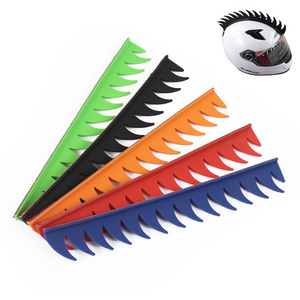 Reflective Decals Spikes Saw Strip Motorcycle Accessories Decoration Motorbike Helmet Mohawks Spikes Rubber Sticker