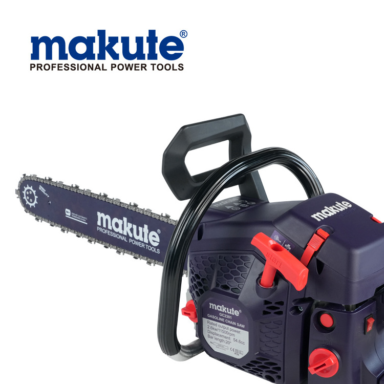 Makute Gasoline Chain Saw 54.6CC with 20 inch Bar Saw Blade GC2301