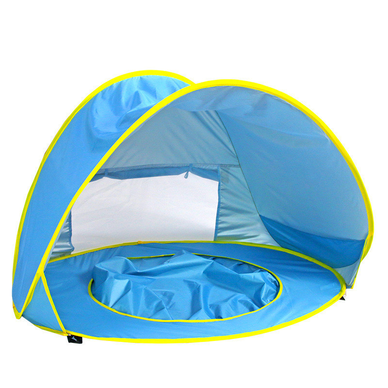 Pop Up Baby Beach Tent UPF 50+ Summer Shade Tent Sun Baby Beach Umbrella for Infant with Pool Baby Beach Tent