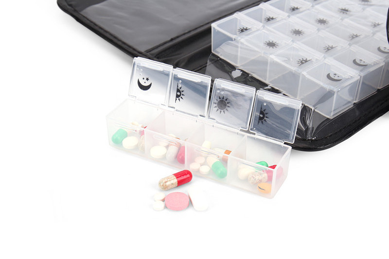 High Grade PU Bag Tablet Pill Reminder Case Premium Medicine Wallet with Convenient Storage Solution