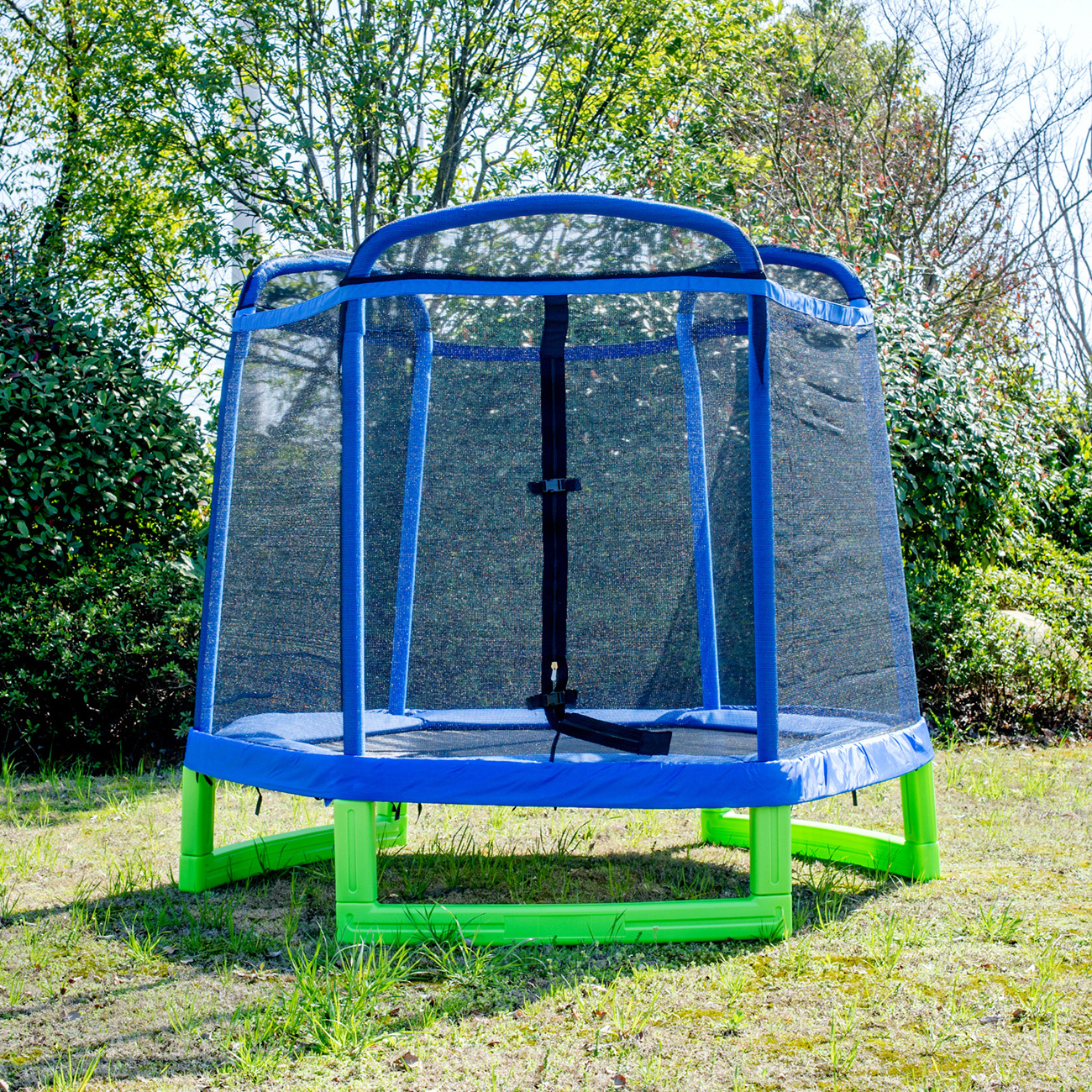 7FT Kids Trampoline Indoor Bouncer Jumper W/ Security Enclosure Net Spring Gym Play Children For 3-12 Years Old