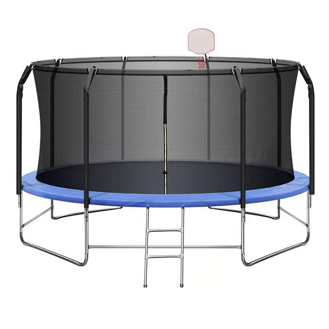 12FT 14FT 16FT Round Trampoline For Kids Adults Backyard Trampoline with Safety Enclosure Ladder