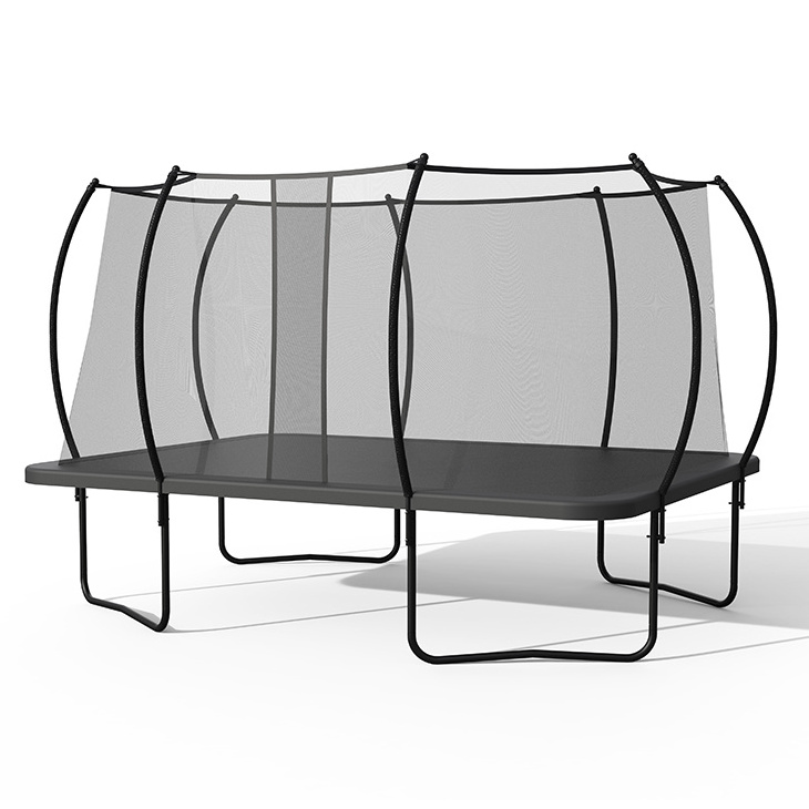 TUV Certified 15 Ft Rectangle Trampoline With Safety Enclosure Outdoor Jump Rectangular Trampoline For Kids Adults