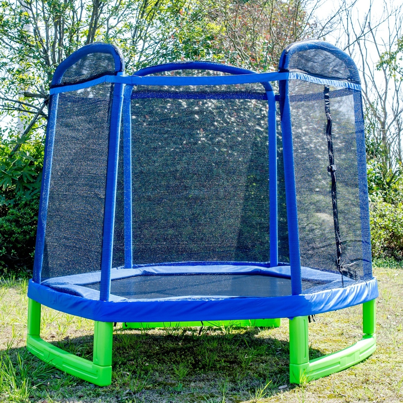 Walmart 7FT Kids Trampoline Indoor Outdoor With Enclosure Net Spring For 3-12 Years Old