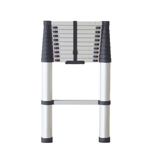 TUV Standard 10.5 FT 3.2 M Height Aluminum telescopic ladder 10 steps with safe close 2 step ladder lader