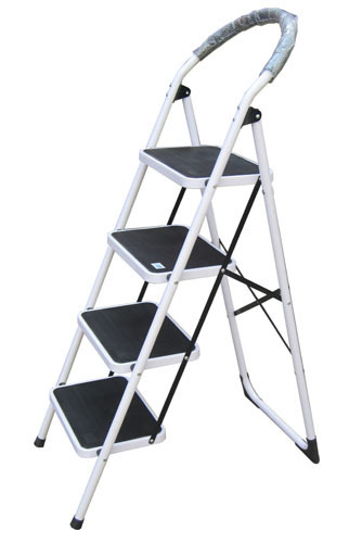 Portable Attic Foldable Step Ladder Aluminum Rack Folding Loft 4 Step  Telescopic Ladders