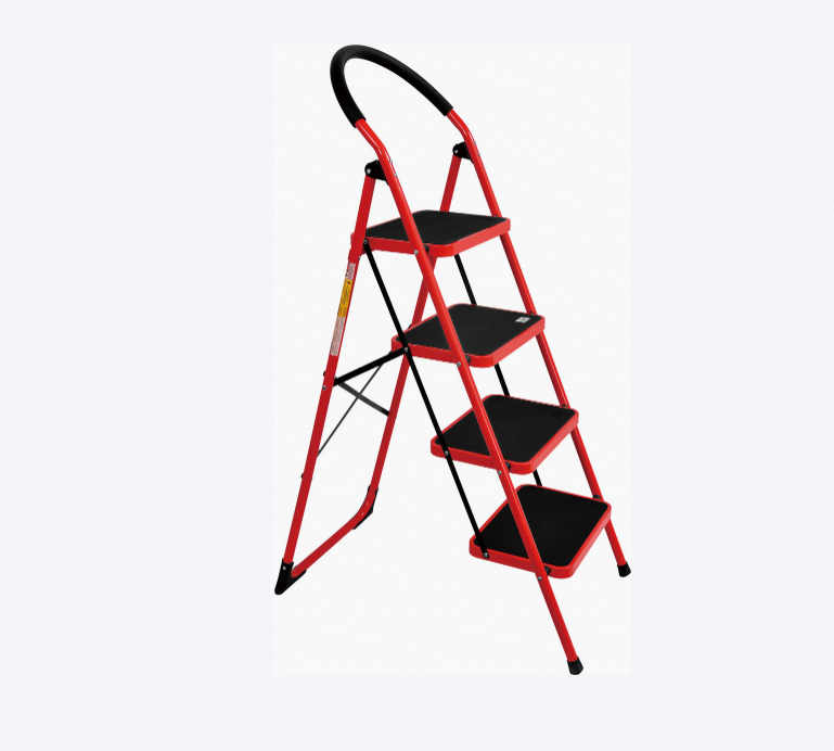 Portable Attic Foldable Step Ladder Aluminum Rack Folding Loft 4 Step  Telescopic Ladders