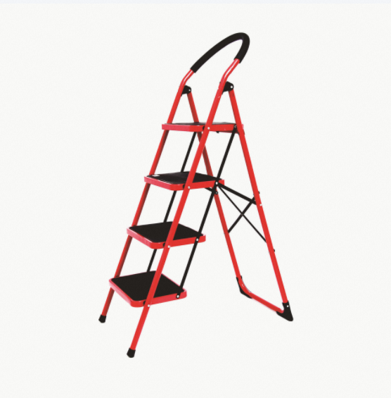 Portable Attic Foldable Step Ladder Aluminum Rack Folding Loft 4 Step  Telescopic Ladders