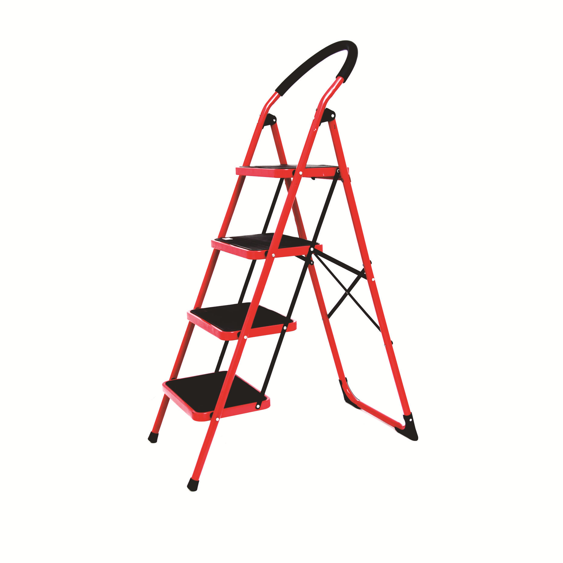 Portable Attic Foldable Step Ladder Aluminum Rack Folding Loft 4 Step  Telescopic Ladders