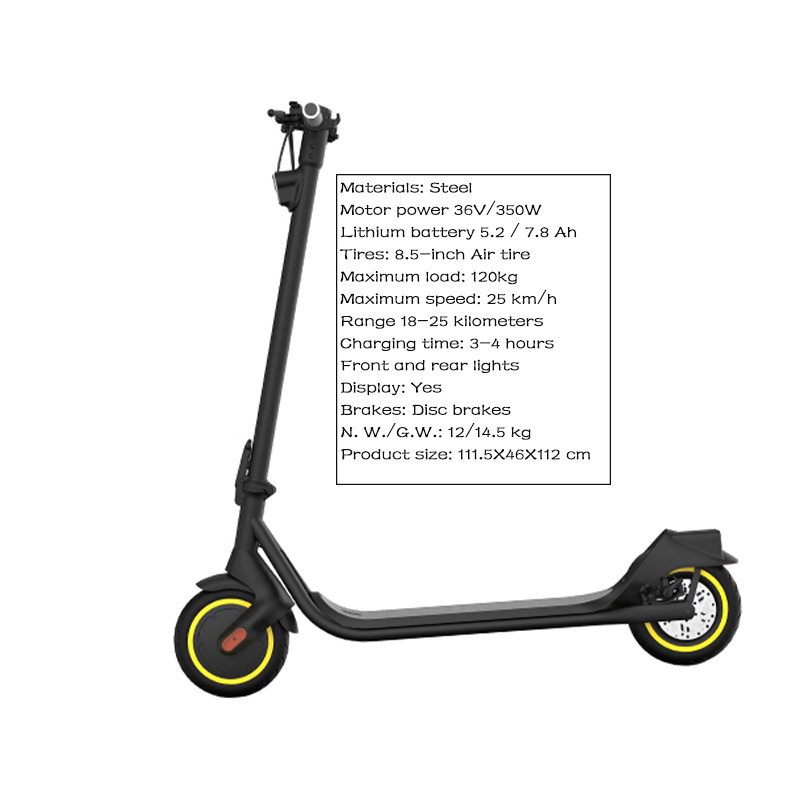 China Manufacturer Electric Wheel Scooter 36 V 350W Lithium 5.2ah 7.8 ah 8.5 inch Tire Electric Scooter for Adults