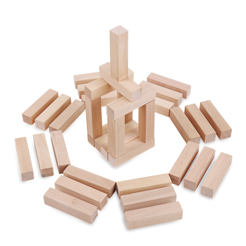 Hot Sale Custom Wooden Blocks Tumbling Tower Game Toy Kid Baby OEM/ODM Available Solid Wood Stacking Tower