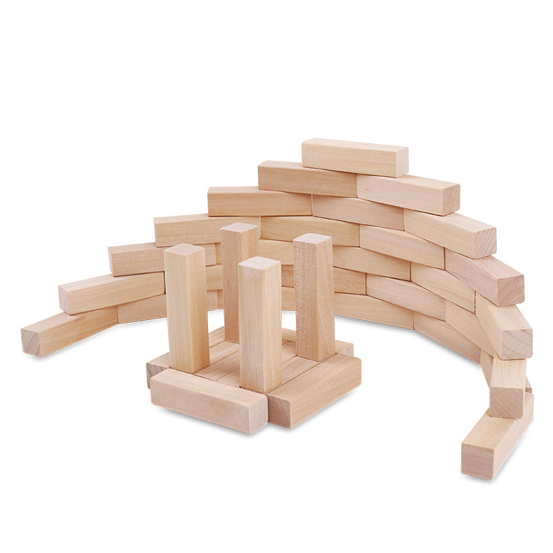 Hot Sale Custom Wooden Blocks Tumbling Tower Game Toy Kid Baby OEM/ODM Available Solid Wood Stacking Tower