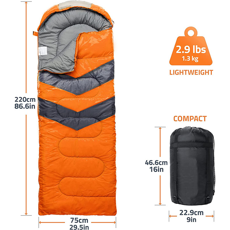 Outdoor Hiking Waterproof Camping Gear Essentials Cold Weather Warm professional camping sleeping bag