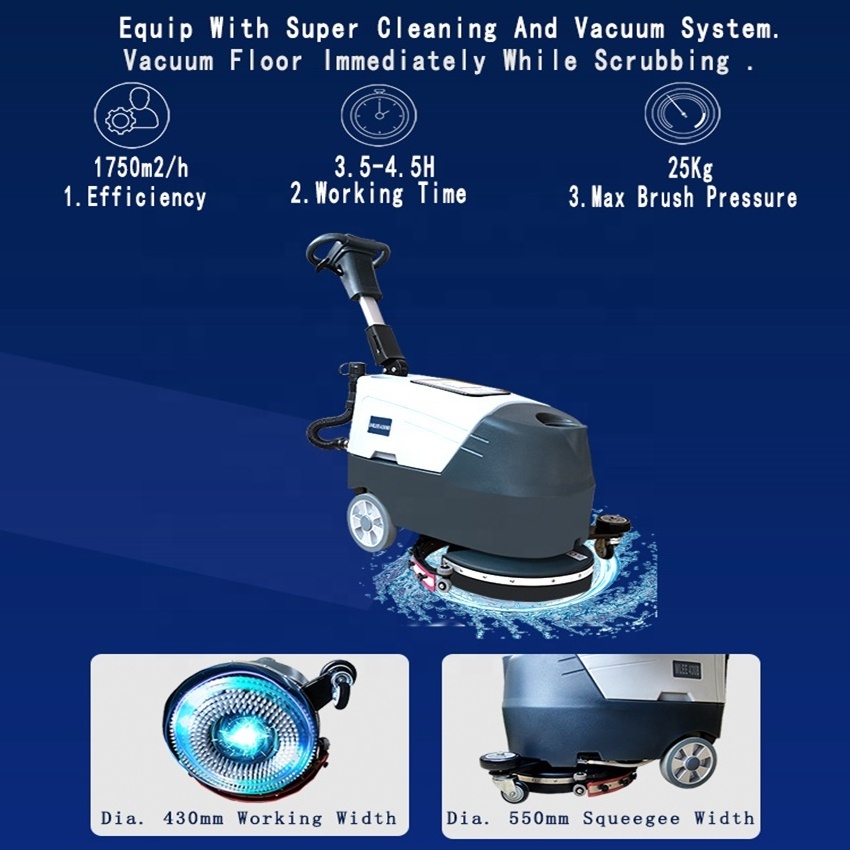 MLEE430B High Quality Walk Behind Floor Sweeper Automatic Small Hand Held Floor Scrubber