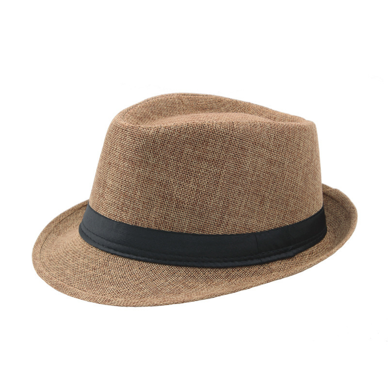 MOTE-ZA239 Fashion Jazz Hat Wholesale Summer Sunshade Straw Fedora Hat Mens Outdoor Straw Panama Hat