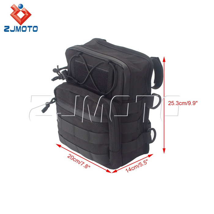 Club Style Utility Molle Traveller Bar Handlebar T-Bar Bag Handle Bags For Harley Dyna Street Bob FXBB Softail Sportster