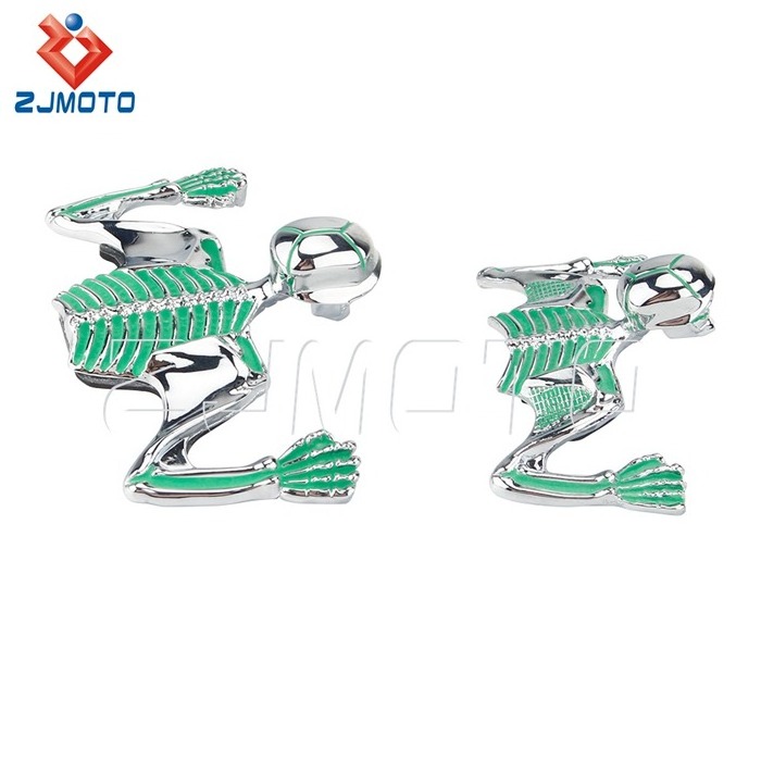 Steel Skeleton Decorative Figure For Harley Motorcycle 4.5