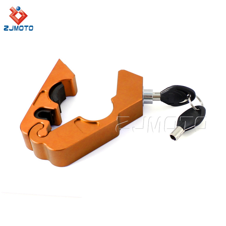 Universal CNC Motorcycle Handlebar Grip Throttle Lock Anti-Theft Security Dirt Bike Brake Lever Locks Street Bike