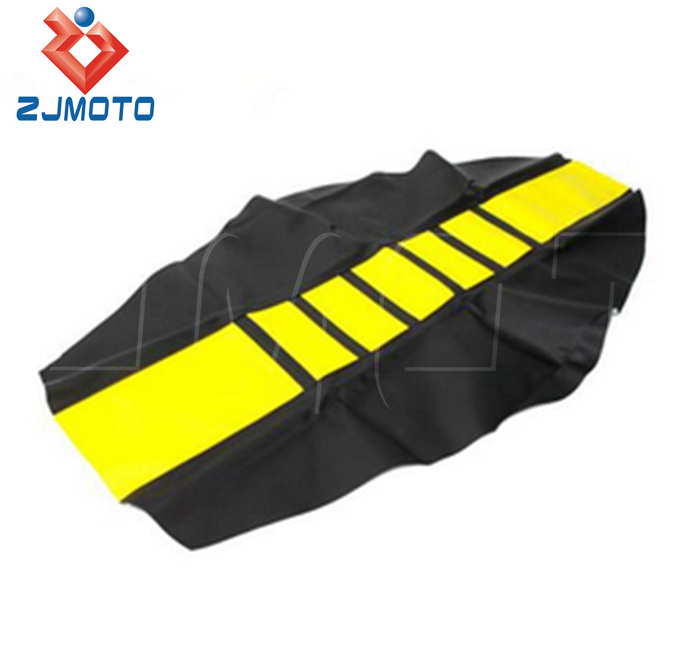 Motorcycle Ribbed Rubber Gripper Soft Seat Cushion Cover For Honda Yamaha Suzuki Kawasaki RMZ WR YZ TTR