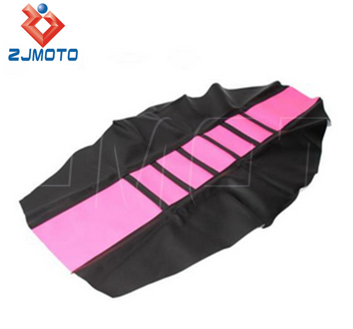 Motorcycle Ribbed Rubber Gripper Soft Seat Cushion Cover For Honda Yamaha Suzuki Kawasaki RMZ WR YZ TTR