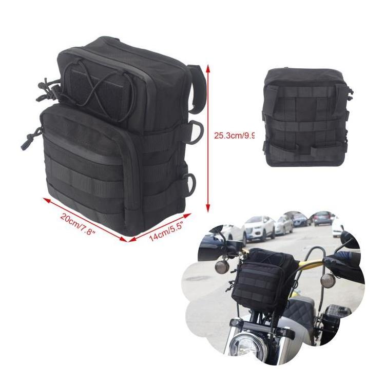 Club Style Utility Molle Traveller Bar Handlebar T-Bar Bag Handle Bags For Harley Dyna Street Bob FXBB Softail Sportster