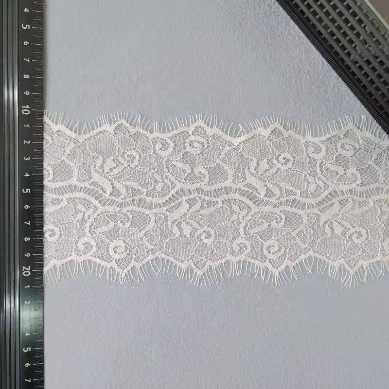 ZJ025 Drop Shipping Wide 11cm Nylon 100% Lace Trim Black Knitted Elastic Lace for Wedding Underwear Pajamas