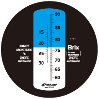 Pocket type dual-scale hand-held Honey Refractometer MASTER-HONEY/BX measures water content and Brix of honey