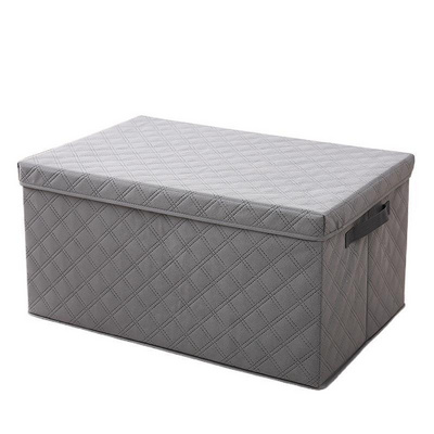 Non woven quilt storage box blanket storage bag wardrobe clothes organizer storage box with handles