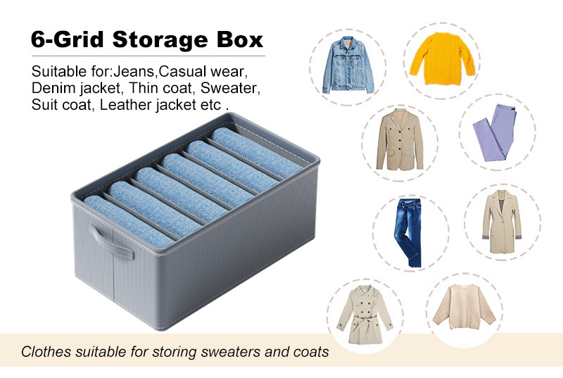 Newly Upgraded Large Size Clothes Organizer Non-woven Wardrobe Drawer Organizer Clothes Pants Jeans Storage Box