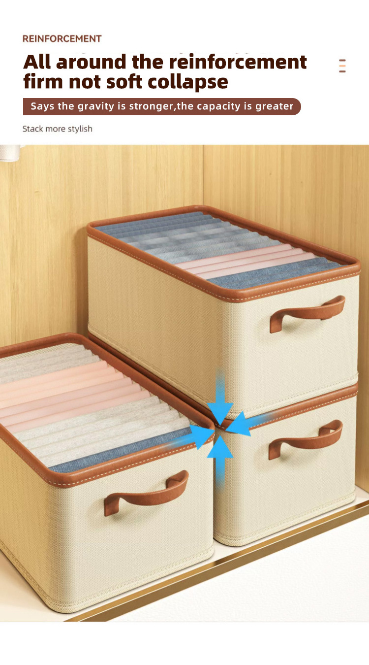 Household Hot Sale Clothes Organizer Washable Wardrobe Drawer Organizer For Clothes Jeans Closet Storage Bins