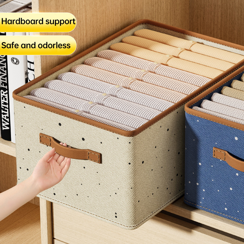 Hot sale wardrobe clothes organizer jeans storage bin&box foldable closet drawer organizer clothes box for bedroom