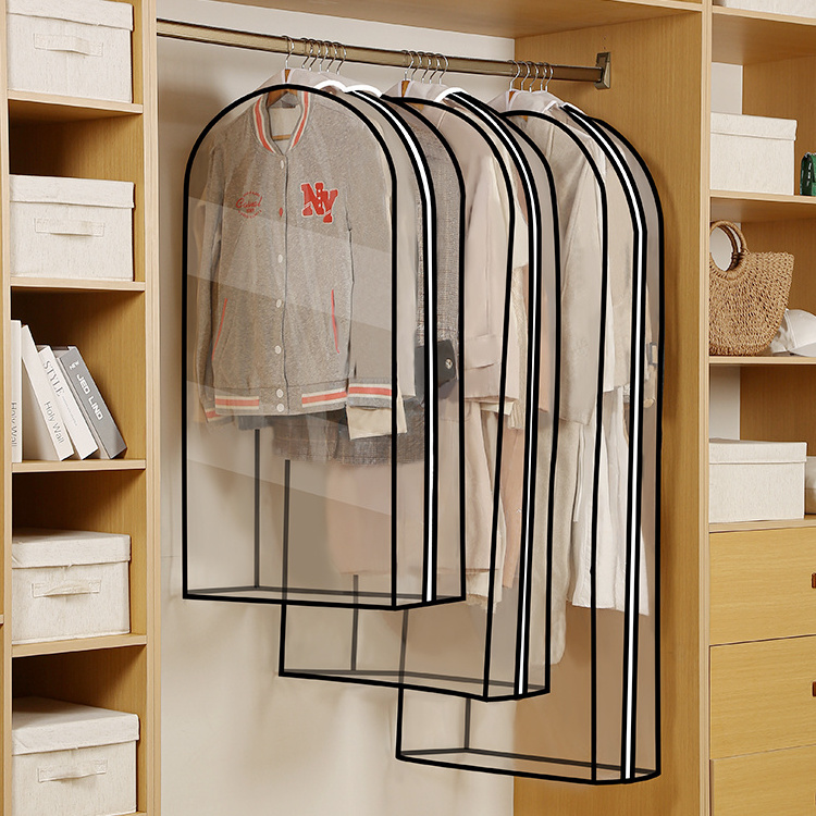 Garment Bags For Hanging Clothes Large Capacity Garment Rack Cover Clear Suit Bags For Closet Storage