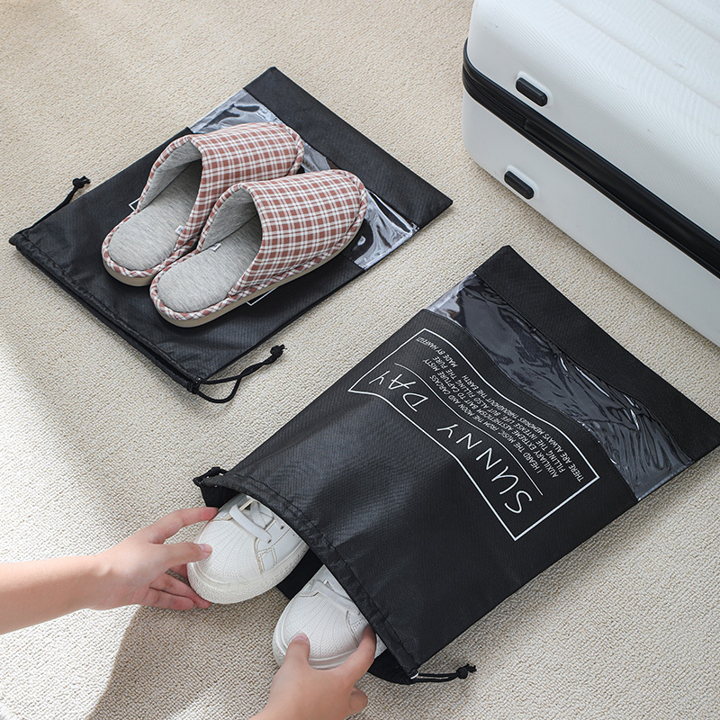 Travel shoe storage bag household non-woven fabric drawstring dust bag for shoe clothes cosmetics