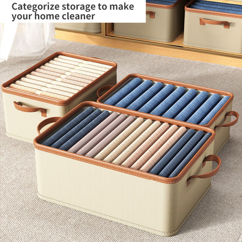 Household Hot Sale Clothes Organizer Washable Wardrobe Drawer Organizer For Clothes Jeans Closet Storage Bins