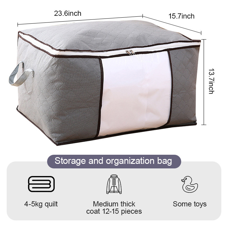 Customized Quilt Storage Bag Household Thickened Non-woven Blanket Bag Moving Packing Luggage Bag