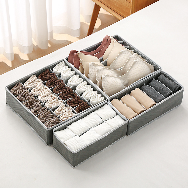 Closet Organizer and Storage Drawer Divider 4 Set Underwear Drawer Organizer Clothes