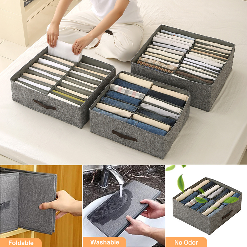 Closet Organizers and Storage Box Wardrobe Clothes Organizer for Pants Jeans T-shirt Drawer Organizer for Clothing