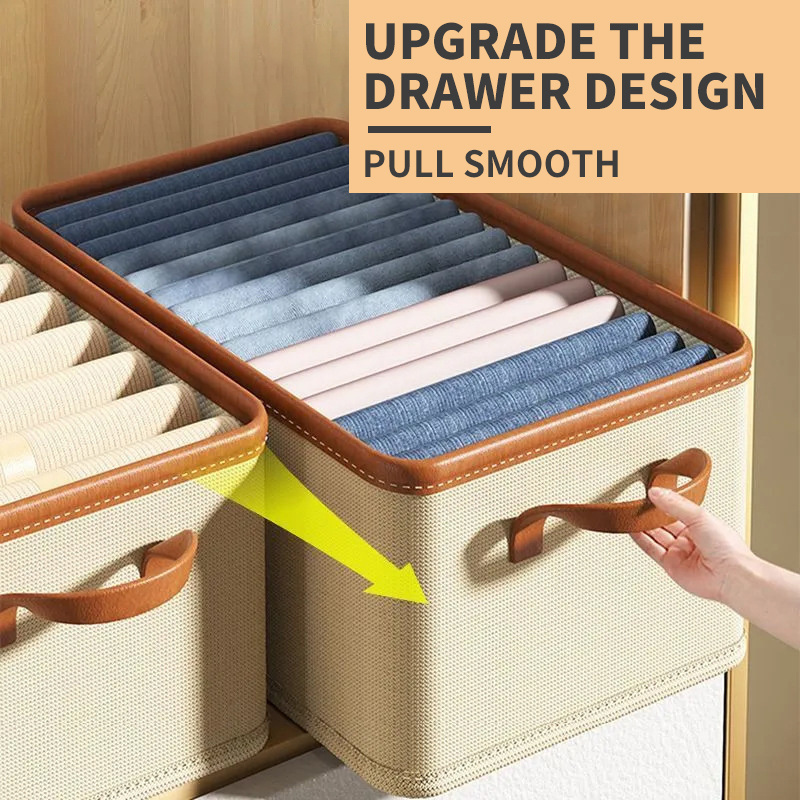 Household Hot Sale Clothes Organizer Washable Wardrobe Drawer Organizer For Clothes Jeans Closet Storage Bins