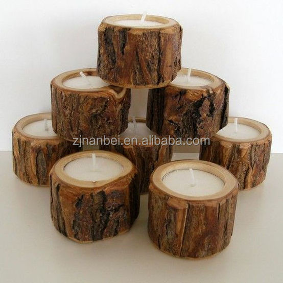 2024 Custom cheap wedding candle holder wooden tea light holder