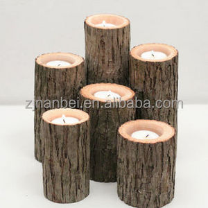 2024 Custom cheap wedding candle holder wooden tea light holder