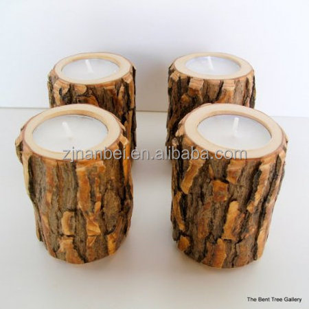 2024 Custom cheap wedding candle holder wooden tea light holder